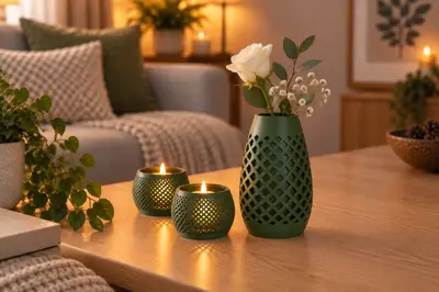 Vase & Tealight Holders - Diamond Lattice
