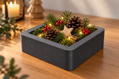 Low Square Planter – Textured