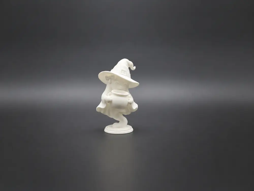 Little Boo Witch – Chibi Ghost with Cauldron