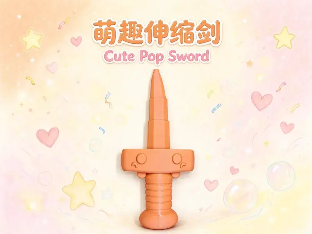 可爱伸缩剑 一体打印