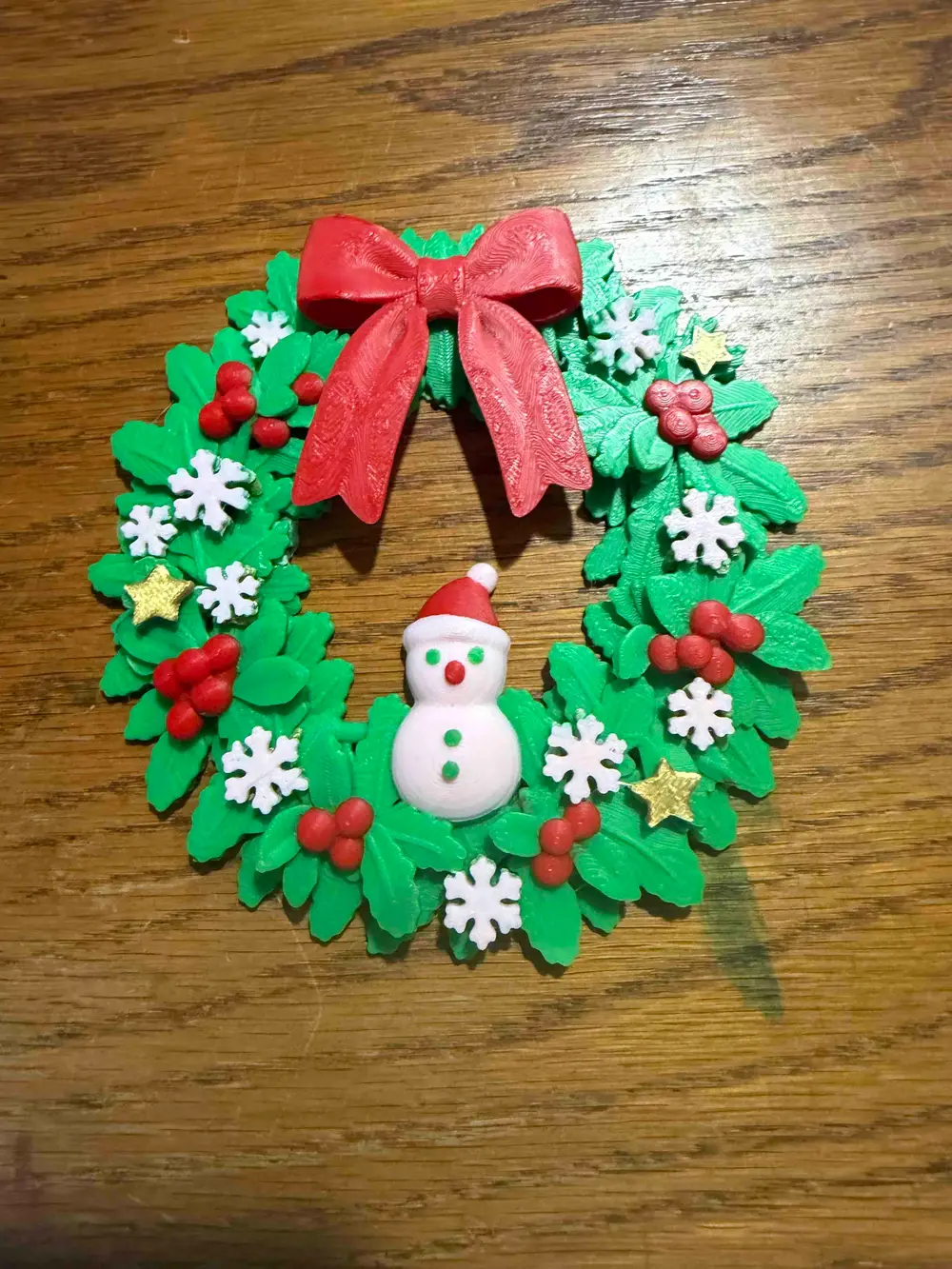 Christmas Wreath with Snowman
