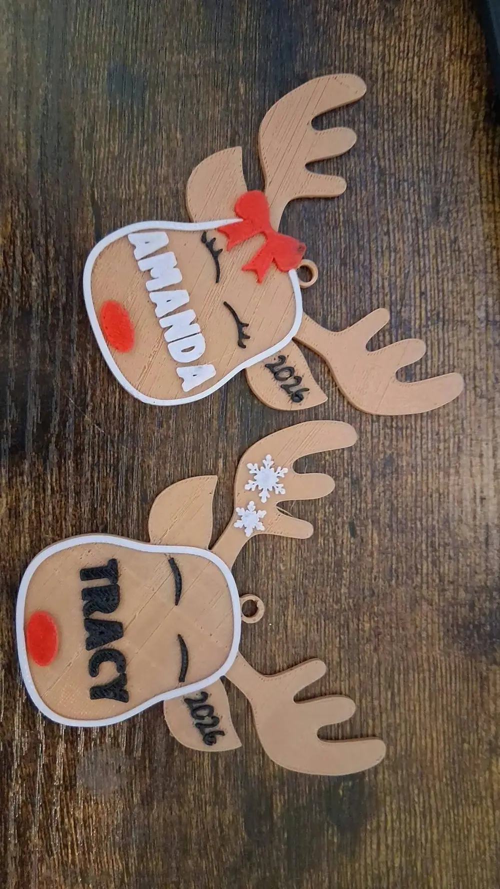 customizable Reindeer ornament