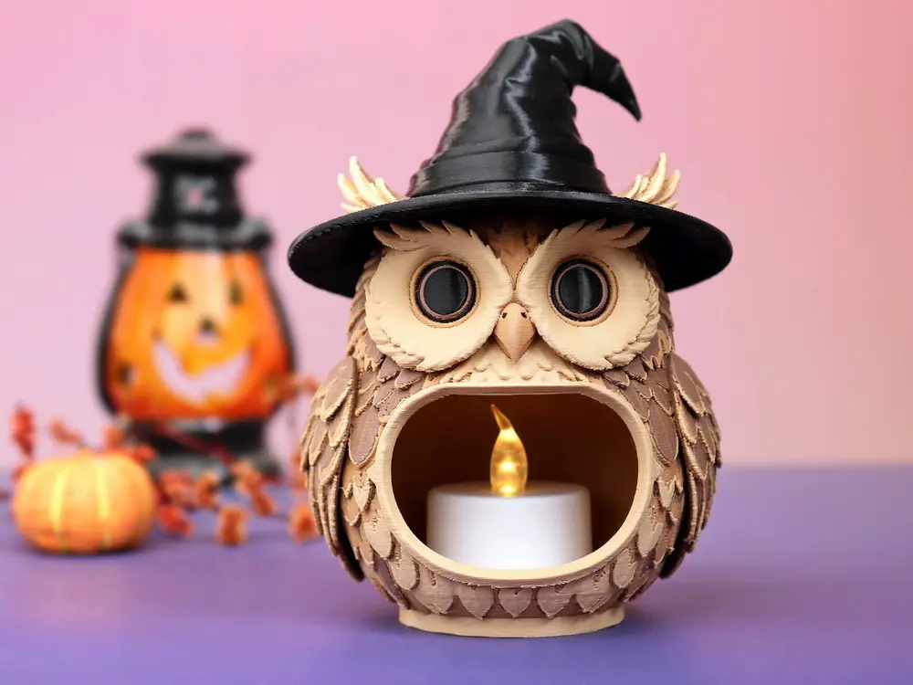 Halloween Owl Tealight Holder