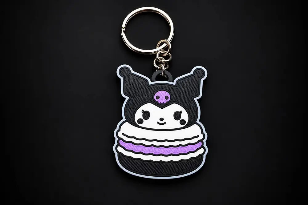 KUROMI MACARON KEYCHAIN!