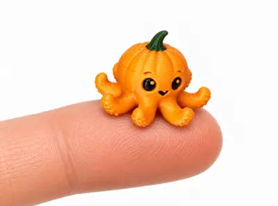 Mini Pumpkin Octopus – Cute Halloween Figurine