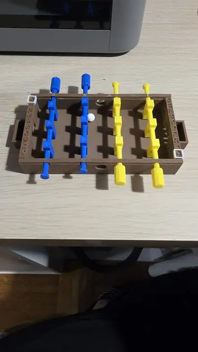 pocket-sized mini foosball game