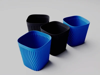 Spiral Ribbed Desktop Bin | Support-Free Desk Organizer
