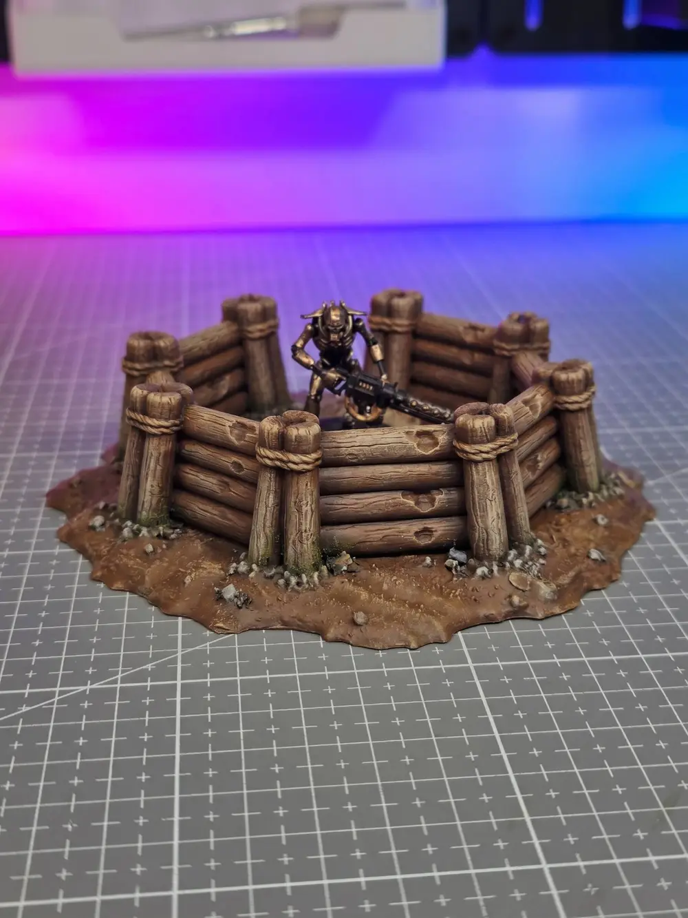 Fortified Log Pit - Grimdark Wargame Terrain