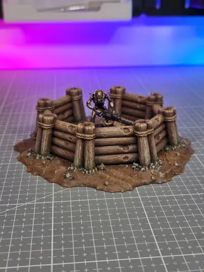 Fortified Log Pit - Grimdark Wargame Terrain