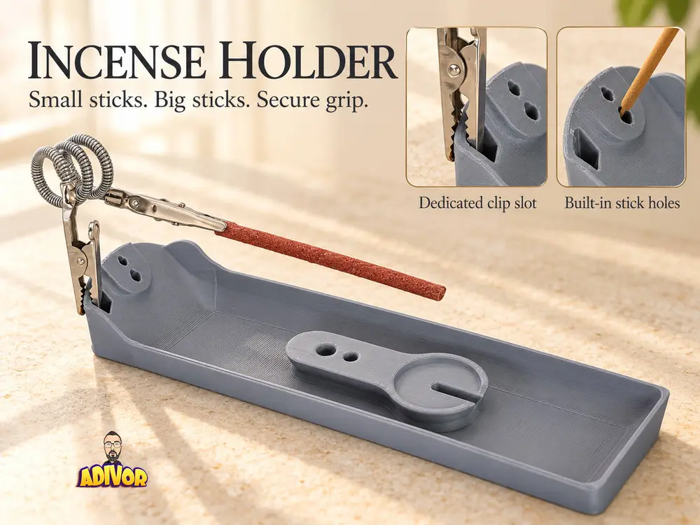 FlexGrip Incense Holder with Clip Slot