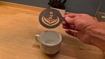 Coffee Latte Art Template - Beans 2