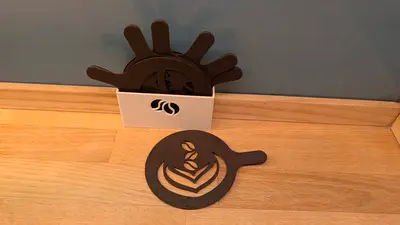 Coffee Latte Art Template - Storage box