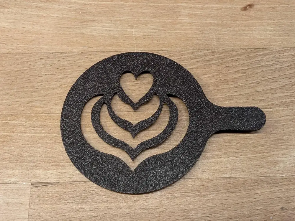 Coffee Latte Art Template - Heart 2