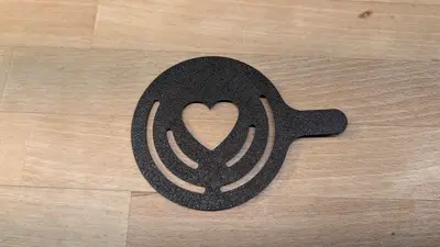 Coffee Latte Art Template - heart