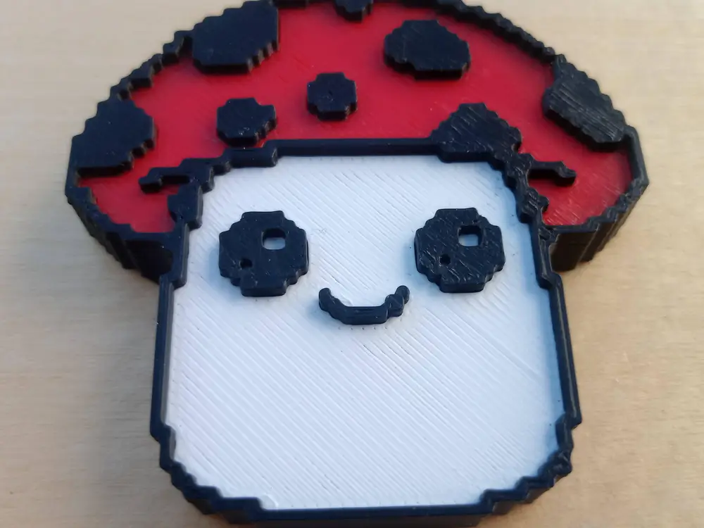 Mushroom Cute Pixel Keychain
