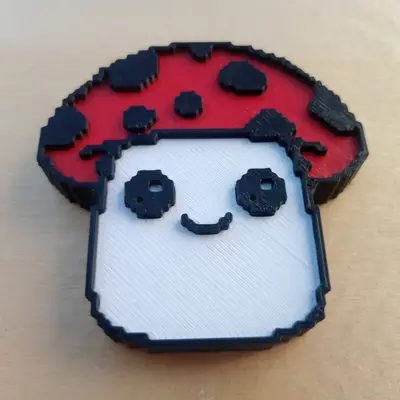 Mushroom Cute Pixel Keychain
