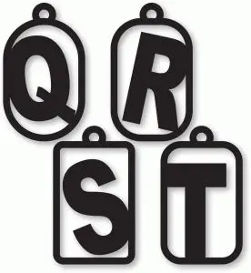 llaveros de A a Z , key holder from A to Z
