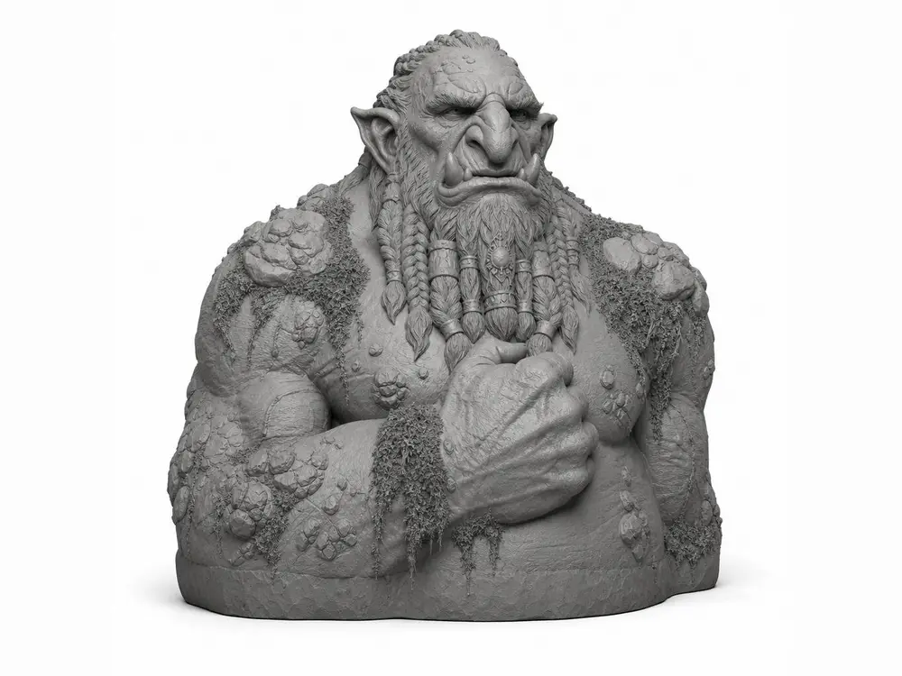 Moor Troll Bust