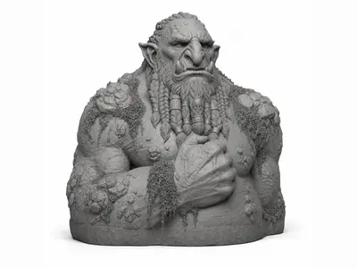 Moor Troll Bust