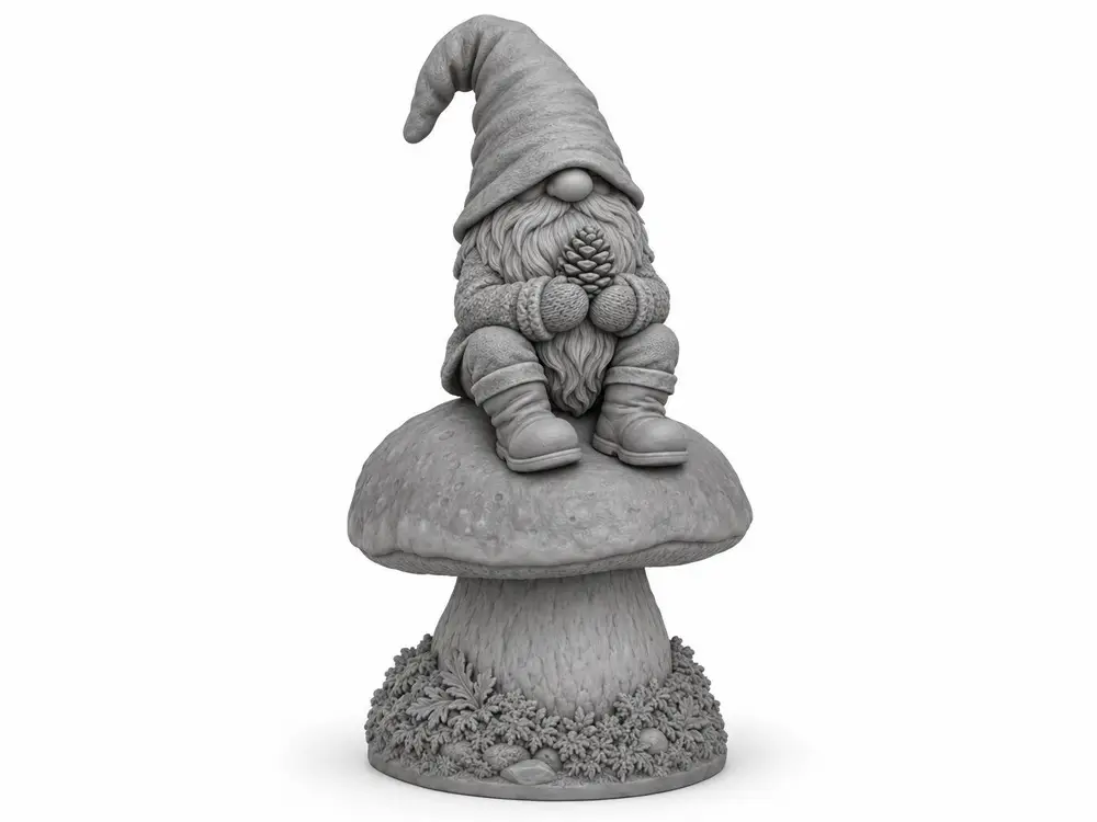 Tomte on a Mushroom