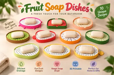 Fruit Soap Dishes 🍓🍋🍊 – 10 Fun 3D Printable Fruit Designs / NO ACE PRO