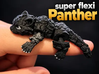 Super flexi Black Panther, articulated cute animal