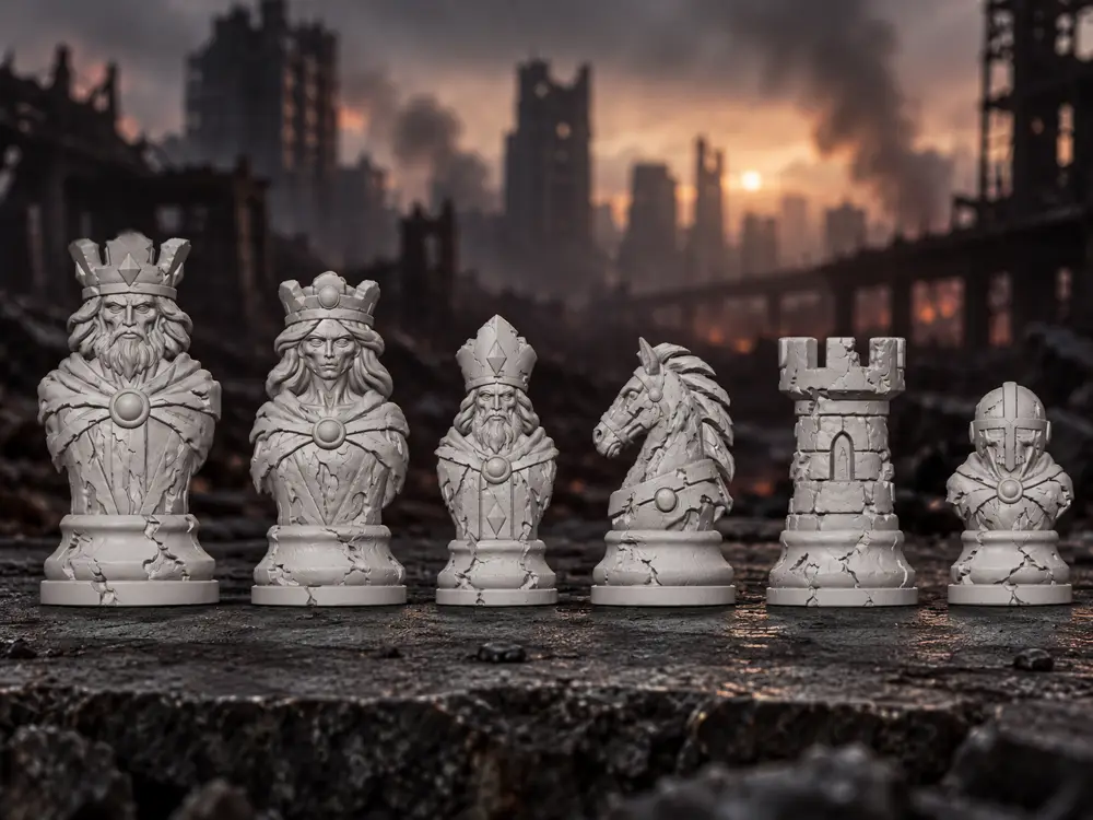 Zombie Bust Chess Set