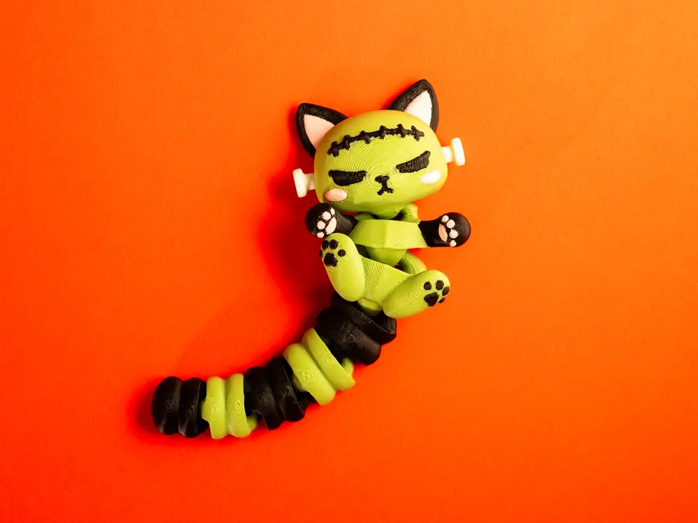 Stitched Monster Cat Halloween Fleximaru