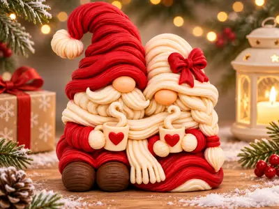 Cozy Christmas Gnome Couple – Love & Warm Hugs