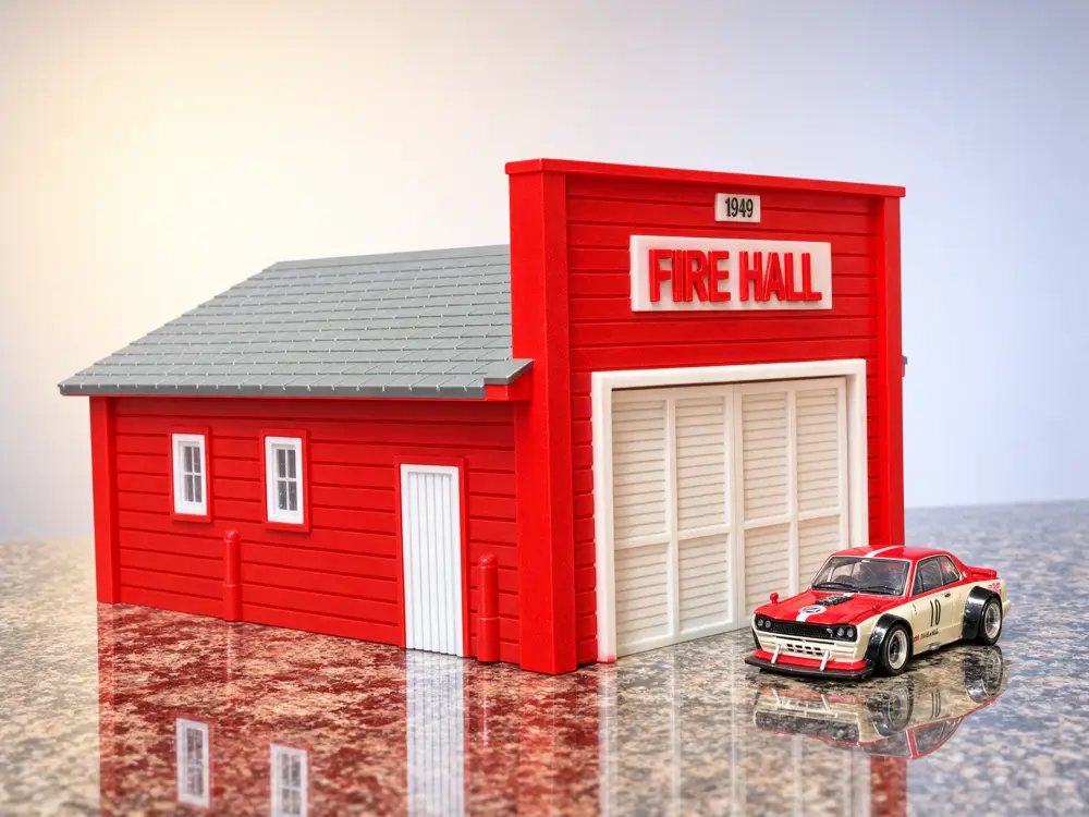 1/64 Fire Hall Diorama