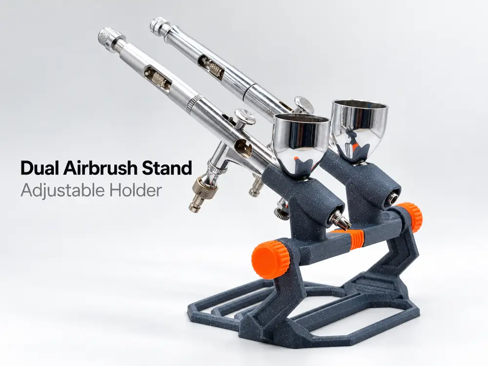Dual Airbrush Stand | Adjustable Holder