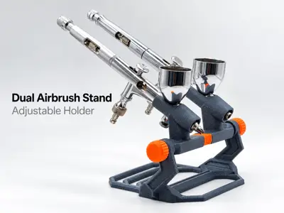 Dual Airbrush Stand | Adjustable Holder