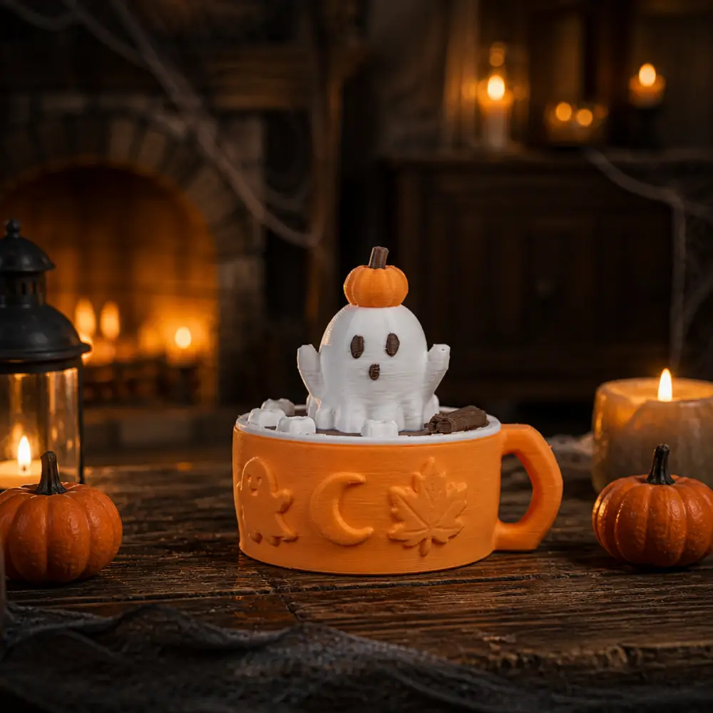 Cute Halloween Ghost Mug Clicker Toy