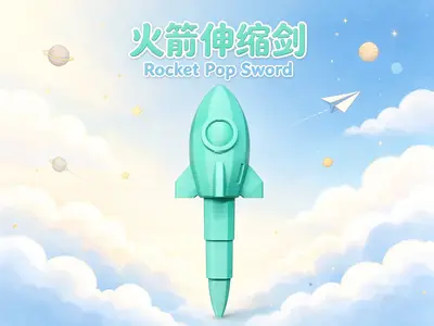 火箭伸缩剑 一体打印