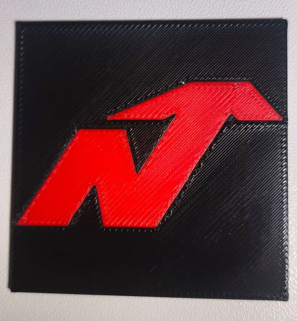 Nordica Logo Plaque - Black & Red - Lightweight & Durable