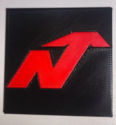 Nordica Logo Plaque - Black & Red - Lightweight & Durable