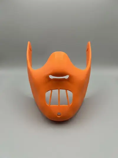 A Hannibal Lecter inspired restraint mask, perfect for horror cosplay and Halloween costumes.