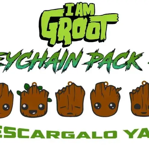 Pack de Llaveros de Groot