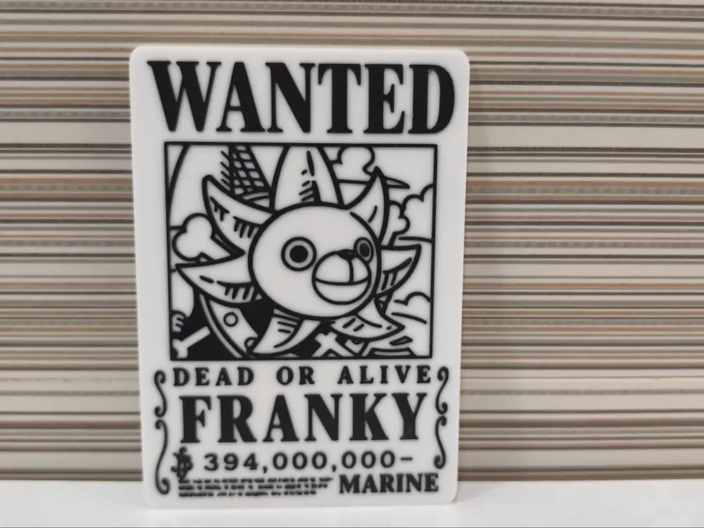 Cartel "WANTED" de Franky (One Piece)