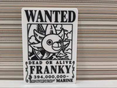 Cartel "WANTED" de Franky (One Piece)