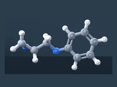 Phenyl glycidyl ether Molecule 3D Model with Engraved Atoms - Chemistry Teaching Aid (CAS 122-60-1)