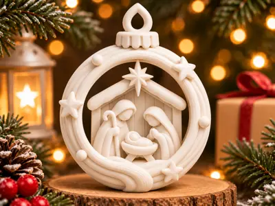 Nativity Scene Ornament | Xmas Tree
