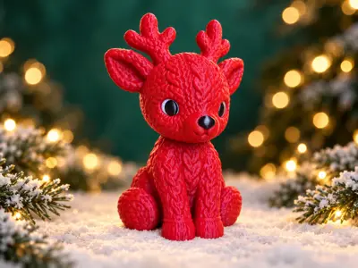Knitted Christmas Reindeer