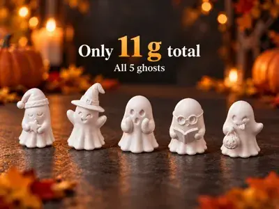 Cute Halloween ghosts | 5 cute little ghosts