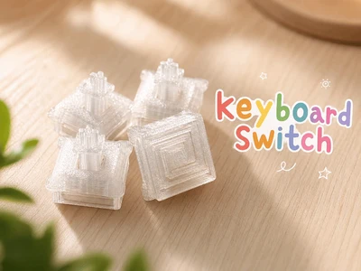 A Printed Switch That Actually Clicks— Clear Resin Fidget / Keycap Tester