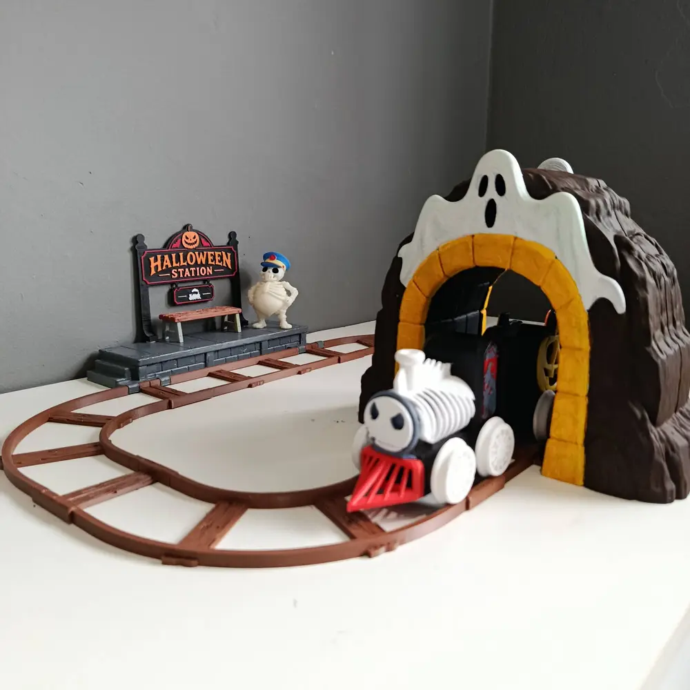 Halloween Candy Train Station