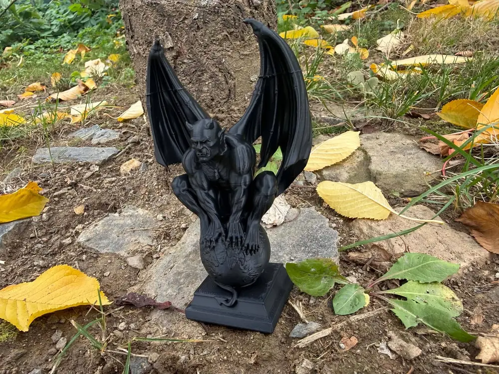 Halloween Gargoyle on a Pedestal