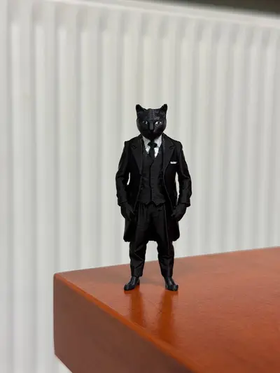Gentleman Cat in a Suit sculpture