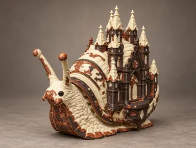 Snail Castle – Winter Fantasy Sculpture