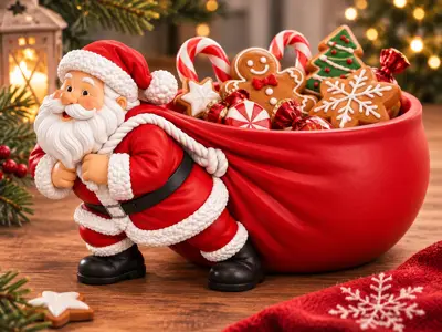 Santa's Giant Candy Bowl  | Christmas Candy Holder